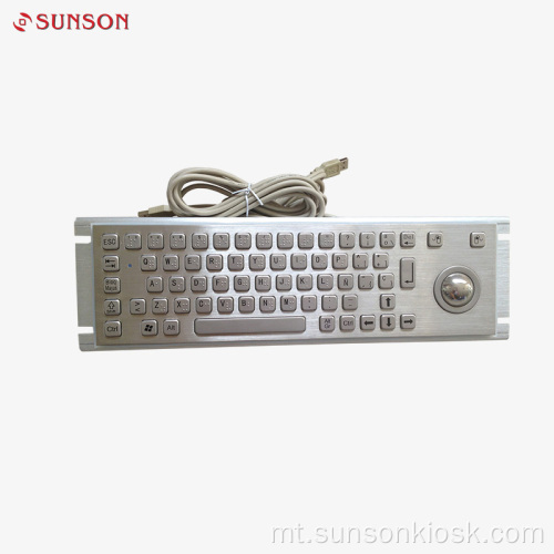 IP65 Stainless Steel Keyboard Bil Trackball għat-Terminal Self Service